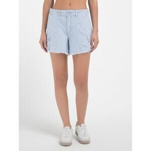 AMERICAN EAGLE OUTFITTERS Light Blue Cargo Pockets Frayed Hem‎  Shorts Size 14